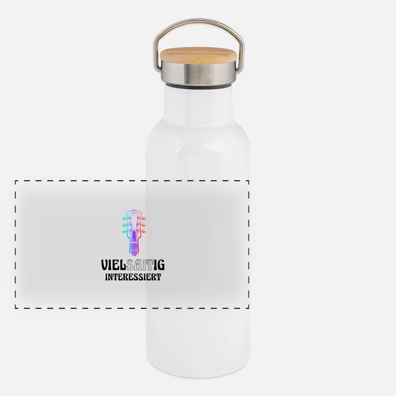 Guitare multi-cordes intéressée Gourde isotherme avec bouchon en bambou