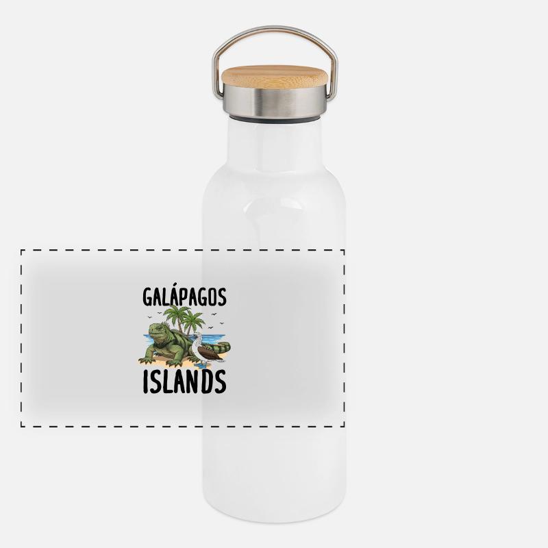 Îles Galapagos Gourde isotherme avec bouchon en bambou