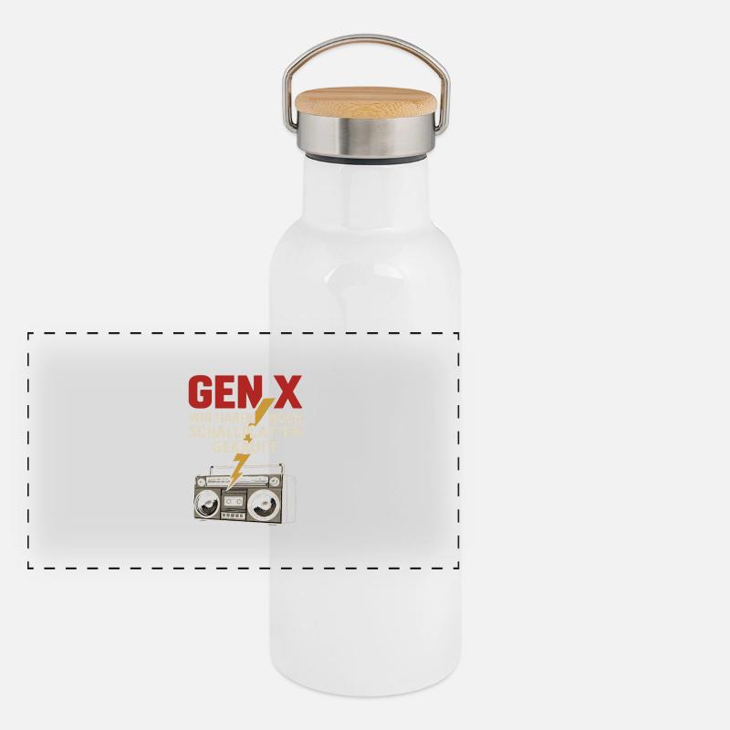 Gen X Nous achetions toujours des disques vinyles Gourde isotherme avec bouchon en bambou