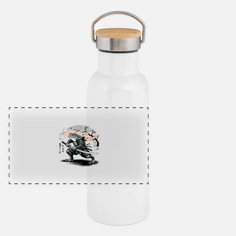 CHEMIN DU GUERRIER Gourde isotherme avec bouchon en bambou