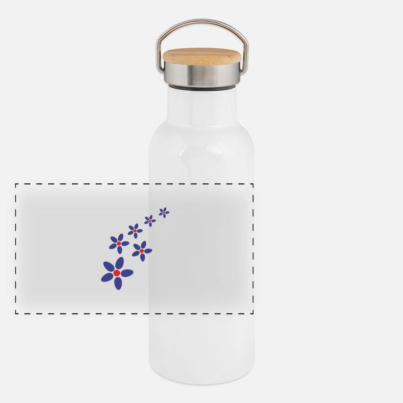 fleur Gourde isotherme avec bouchon en bambou