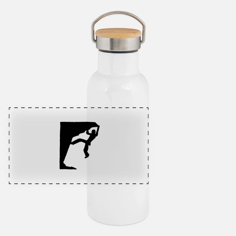 Panorama Thermosflasche mit Bambusdeckel