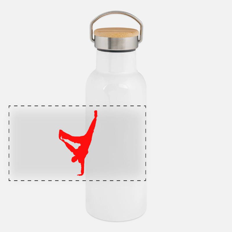 break dancing Panoramic Thermal Bottle with Bamboo Lid