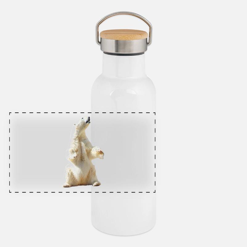 polar bear north pole north pole alaska6 Panoramic Thermal Bottle with Bamboo Lid