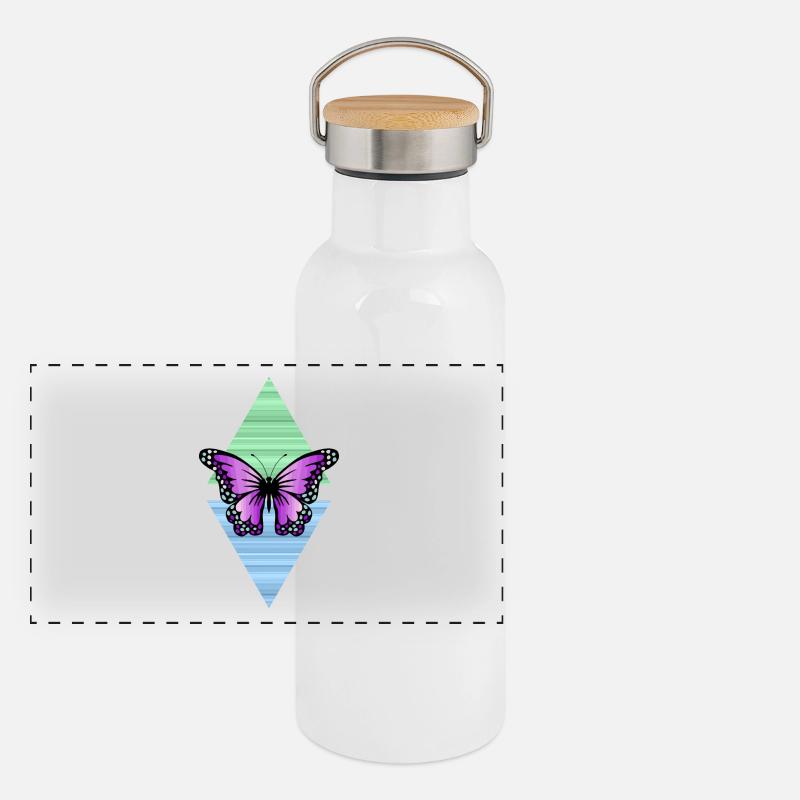 papillon Gourde isotherme avec bouchon en bambou
