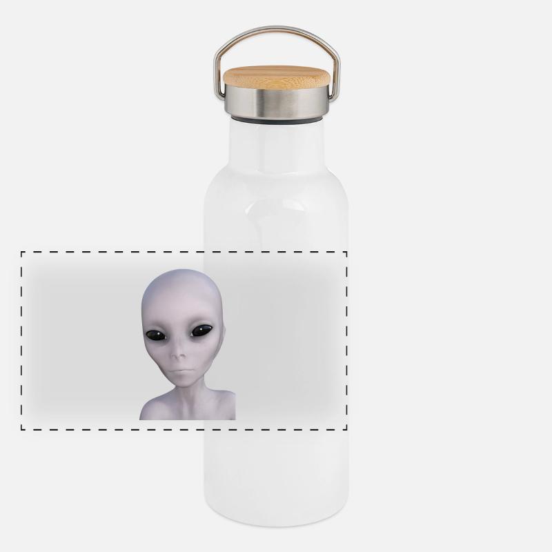 étranger Gourde isotherme avec bouchon en bambou