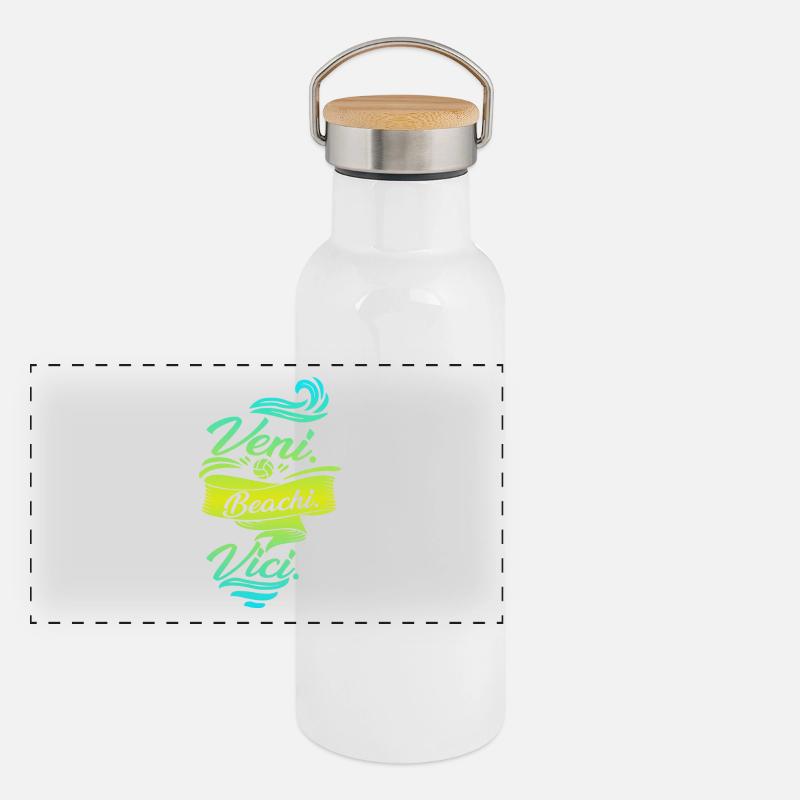 beach-volley Gourde isotherme avec bouchon en bambou