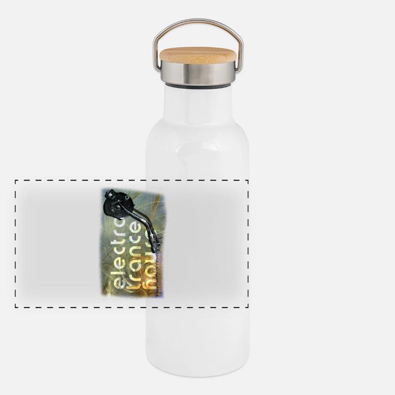 electro trance house Panorama Thermosflasche mit Bambusdeckel