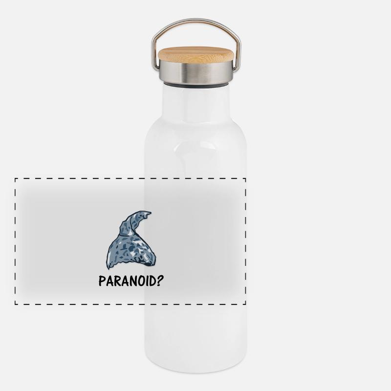 Paranoid? Aluhut Panorama Thermosflasche mit Bambusdeckel
