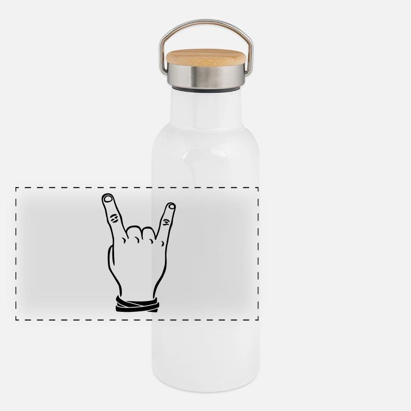 Rockhand Panorama Thermosflasche mit Bambusdeckel