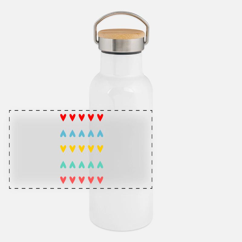 COUPLE. JUST MARRIED. EVJF. SAINT VALENTIN. MARIES Gourde isotherme avec bouchon en bambou
