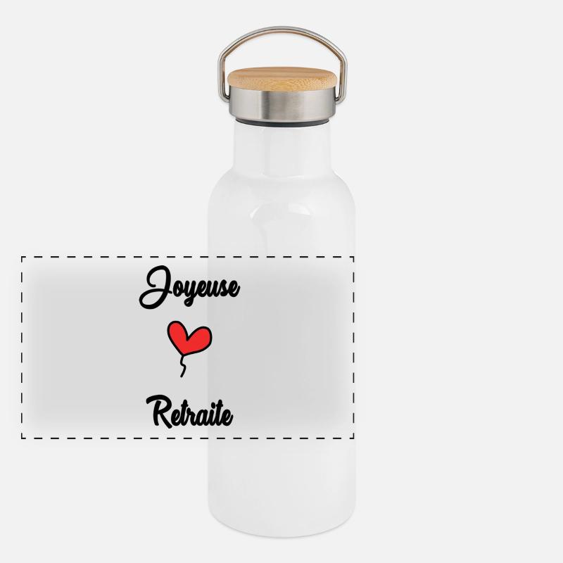RETRAITE Gourde isotherme avec bouchon en bambou