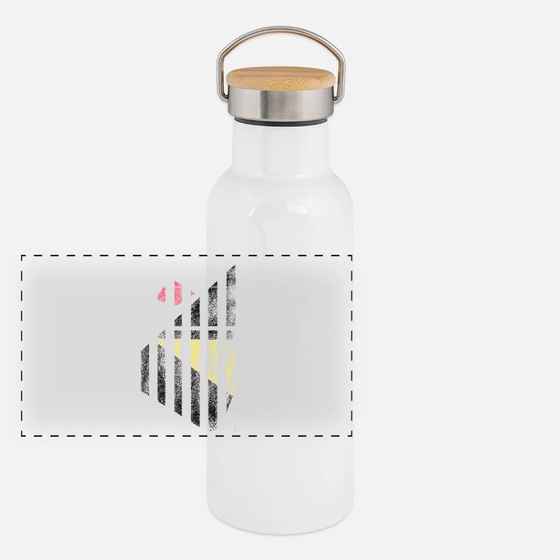 Kunst Panorama Thermosflasche mit Bambusdeckel
