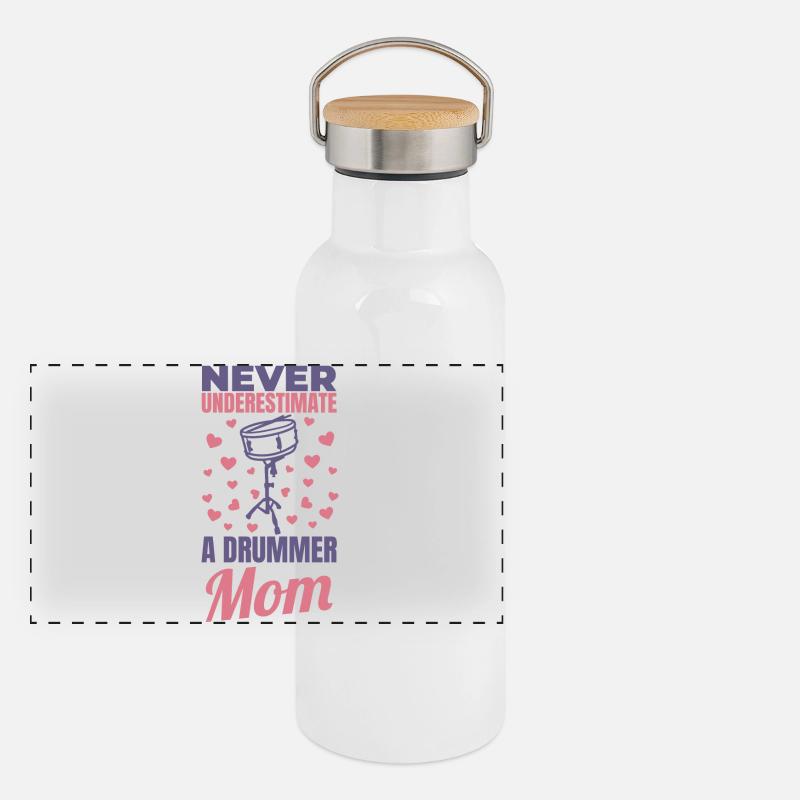 Trommler Mama Panorama Thermosflasche mit Bambusdeckel