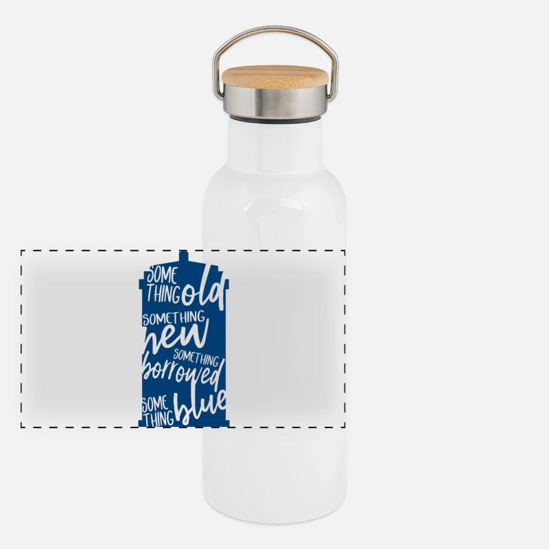 Panorama Thermosflasche mit Bambusdeckel