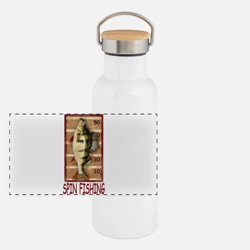 and Record Perch - Fishing Panoramic Thermal Bottle with Bamboo Lid