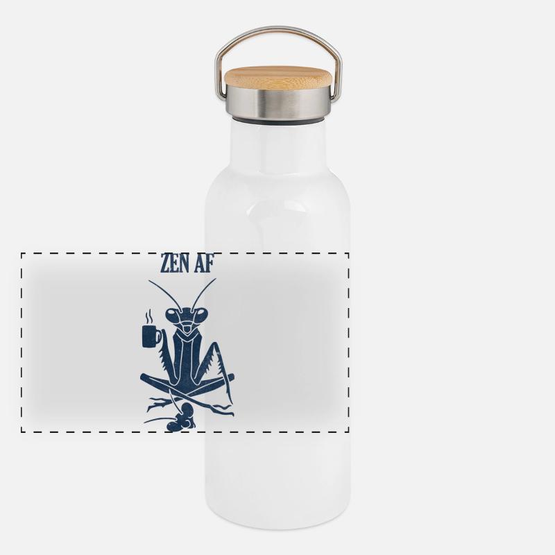 Zen AF Kaffee Mantis Panorama Thermosflasche mit Bambusdeckel