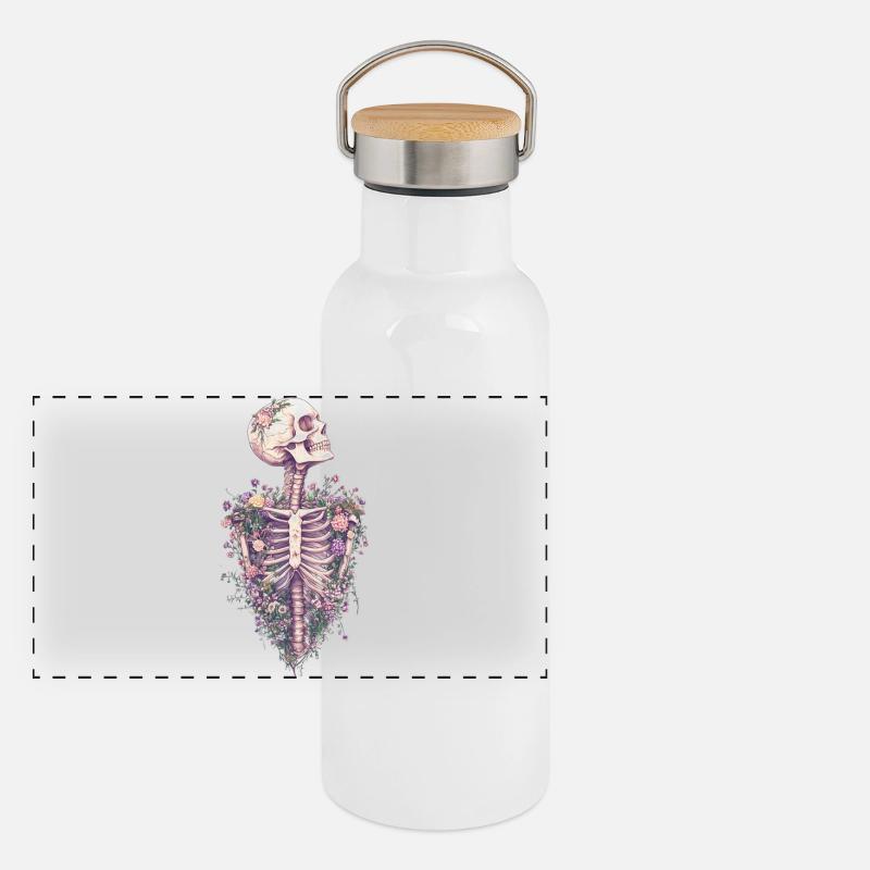 Gourde isotherme avec bouchon en bambou