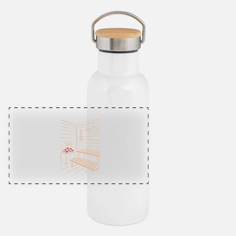 Sauna Season - Sauna - Saying Panoramic Thermal Bottle with Bamboo Lid