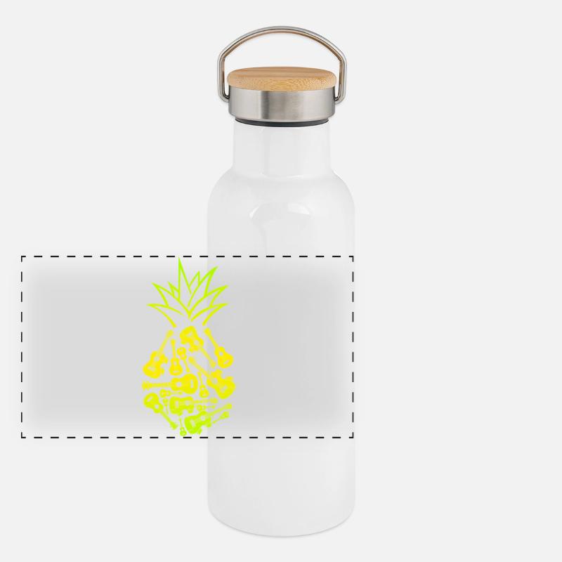 Ukulélé hawaïen uke ananas Gourde isotherme avec bouchon en bambou