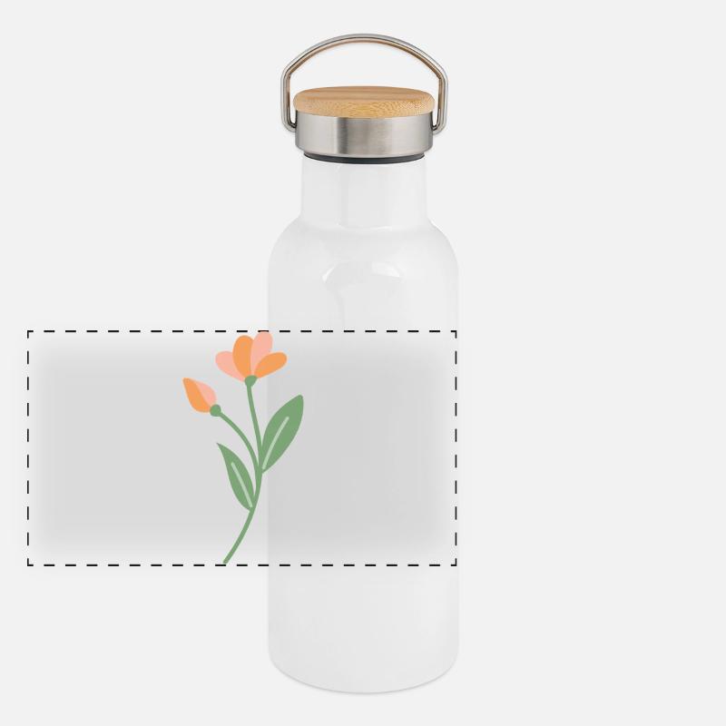 Blume Panorama Thermosflasche mit Bambusdeckel