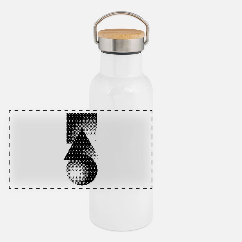formes géométriques Gourde isotherme avec bouchon en bambou