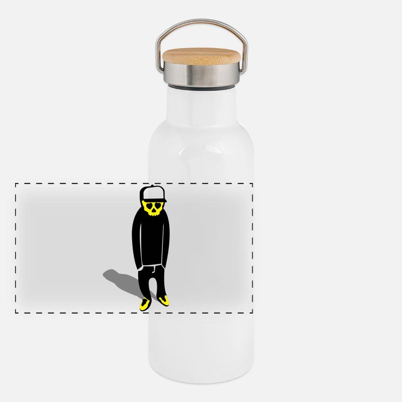 Panorama Thermosflasche mit Bambusdeckel