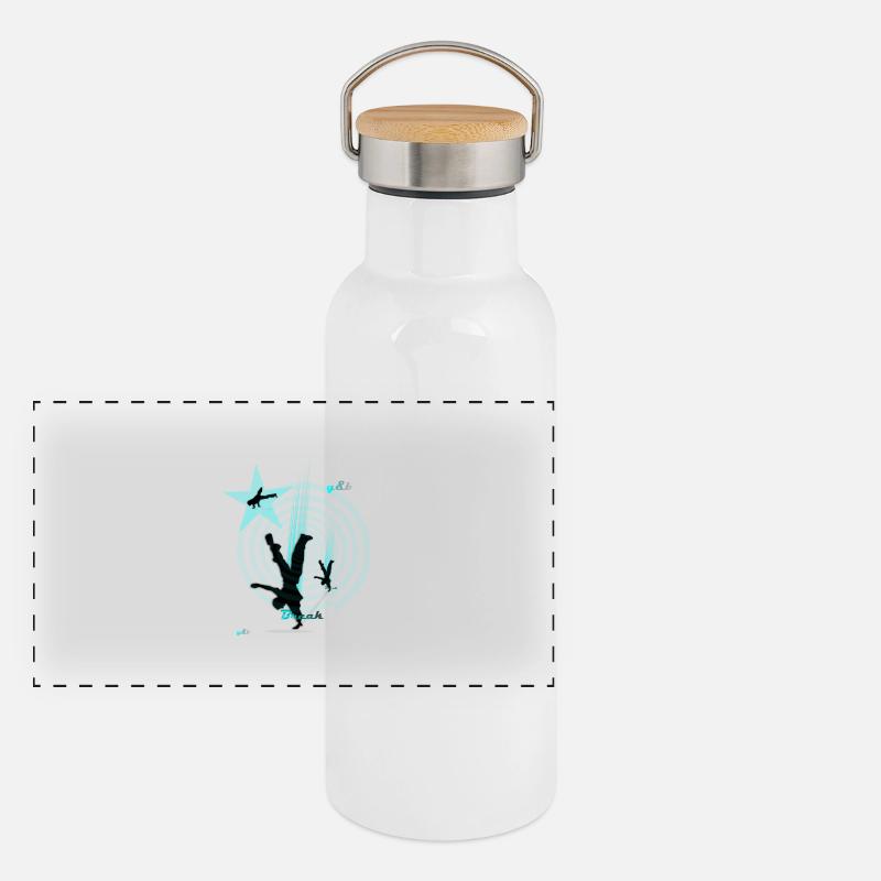 Panorama Thermosflasche mit Bambusdeckel