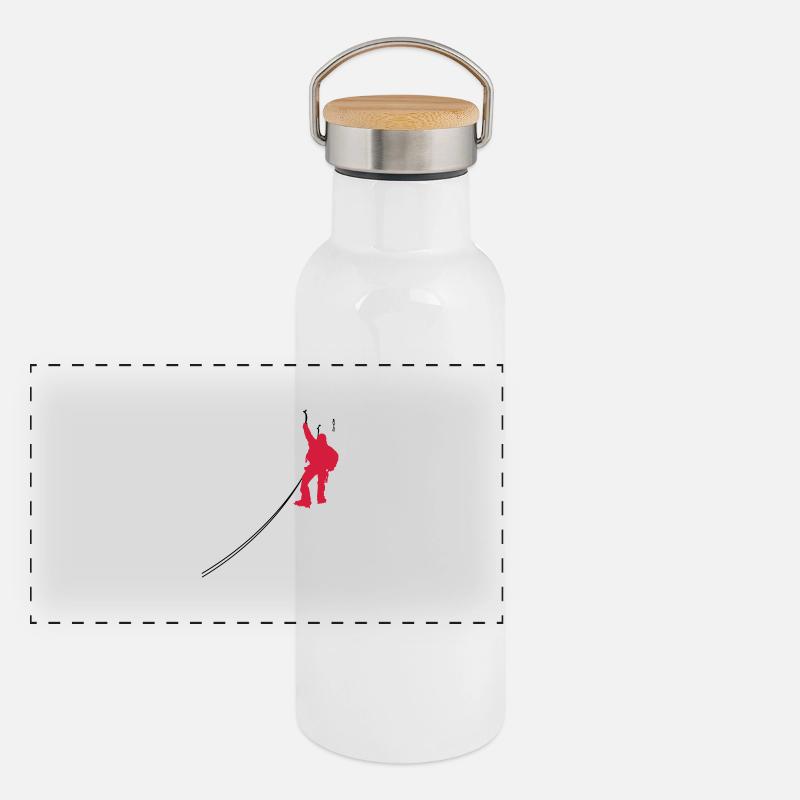 Bergsteiger Climbing Shir Panorama Thermosflasche mit Bambusdeckel