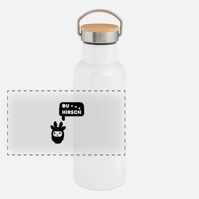 you deer Panoramic Thermal Bottle with Bamboo Lid