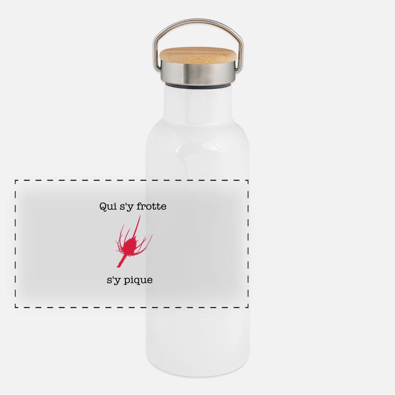 ressentiment Gourde isotherme avec bouchon en bambou
