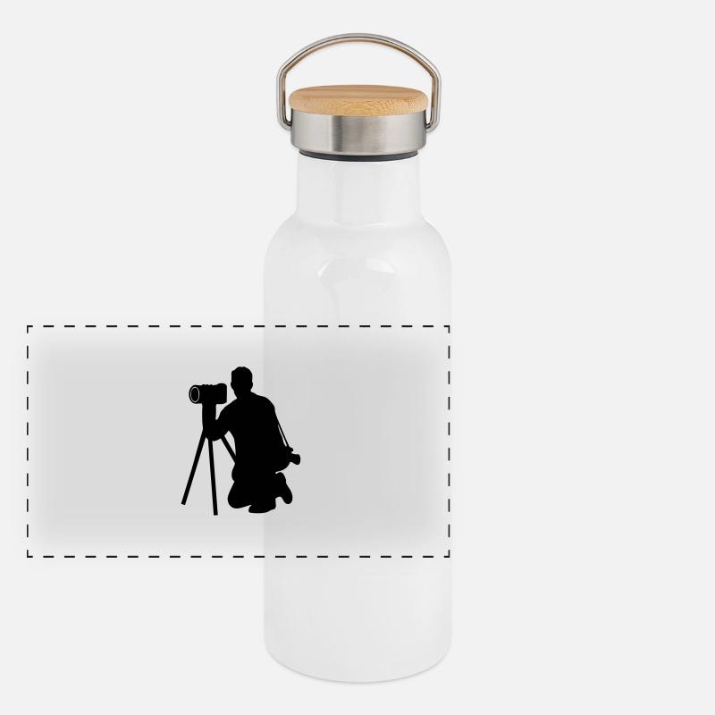 Panorama Thermosflasche mit Bambusdeckel
