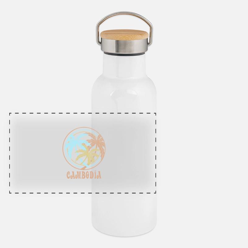 Cambodia Panoramic Thermal Bottle with Bamboo Lid