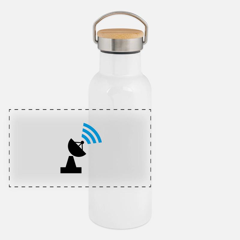 Wlan Gourde isotherme avec bouchon en bambou