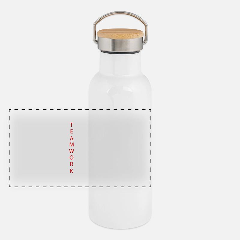 Teamwork Panorama Thermosflasche mit Bambusdeckel