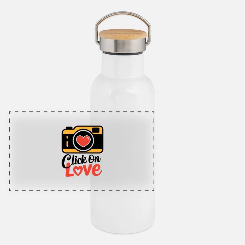 Cliquez sur Aimer Gourde isotherme avec bouchon en bambou