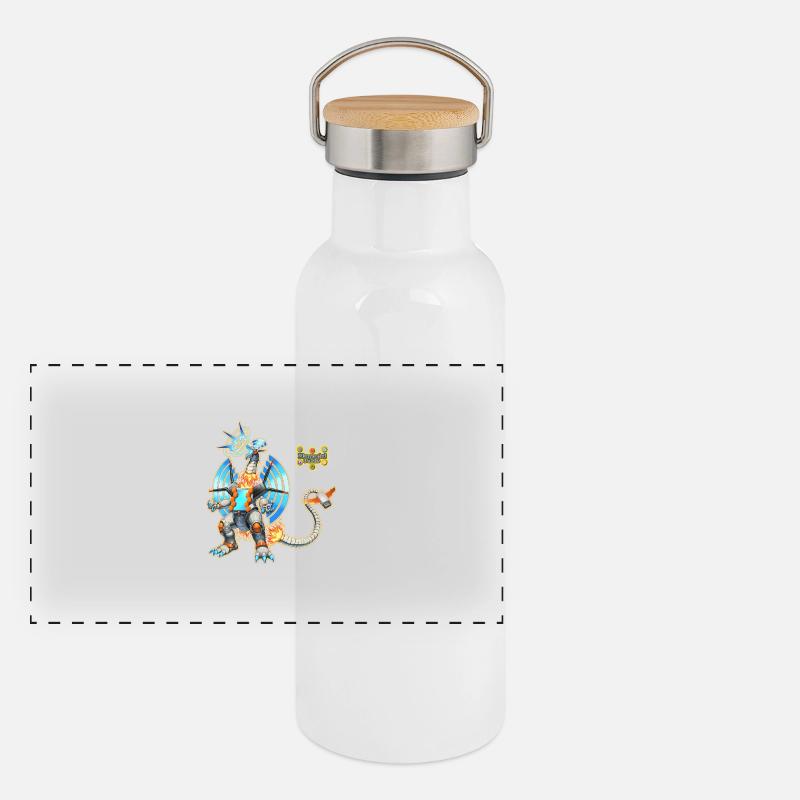 Wi-Fi Dragon Gourde isotherme avec bouchon en bambou