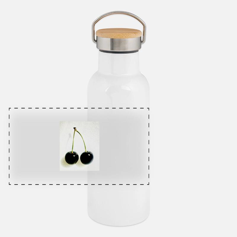 Panorama Thermosflasche mit Bambusdeckel