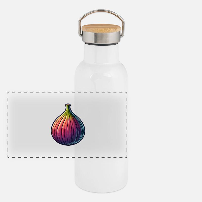 Panorama Thermosflasche mit Bambusdeckel