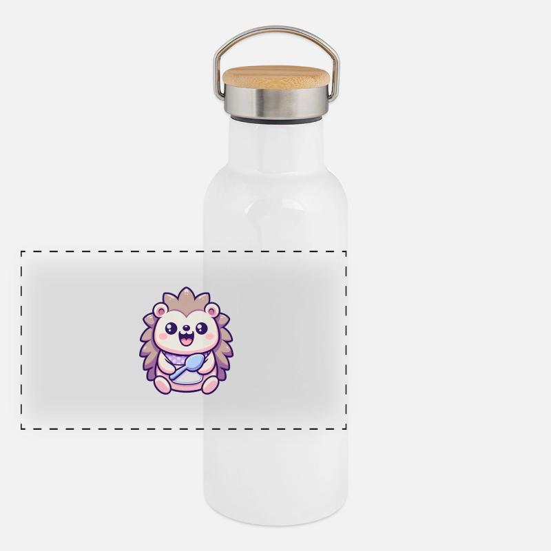 hedgehog Panoramic Thermal Bottle with Bamboo Lid