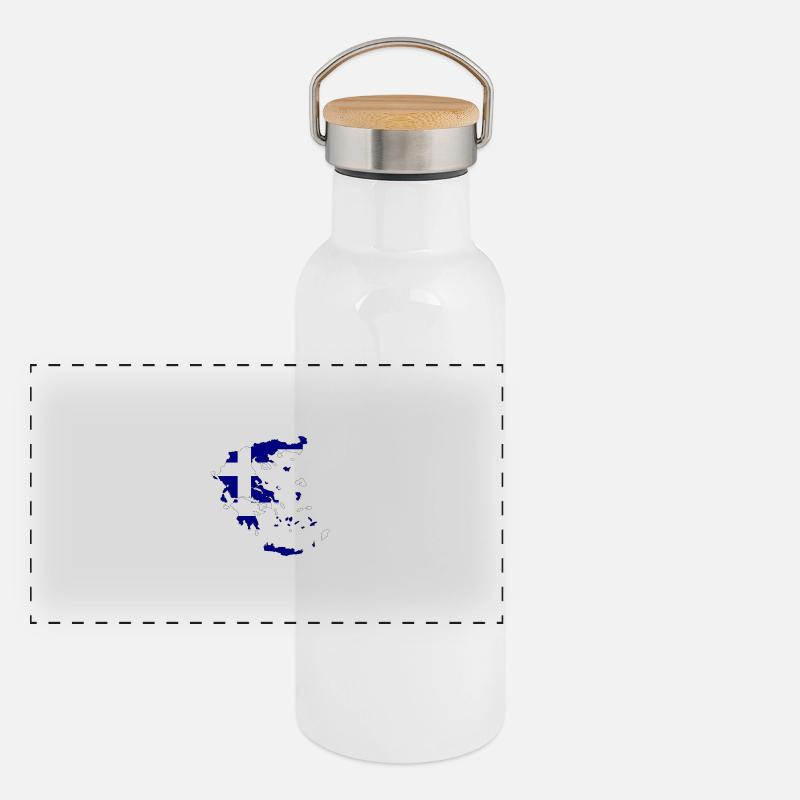 Grèce Gourde isotherme avec bouchon en bambou