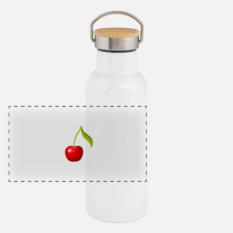 Cherry Panorama Thermosflasche mit Bambusdeckel