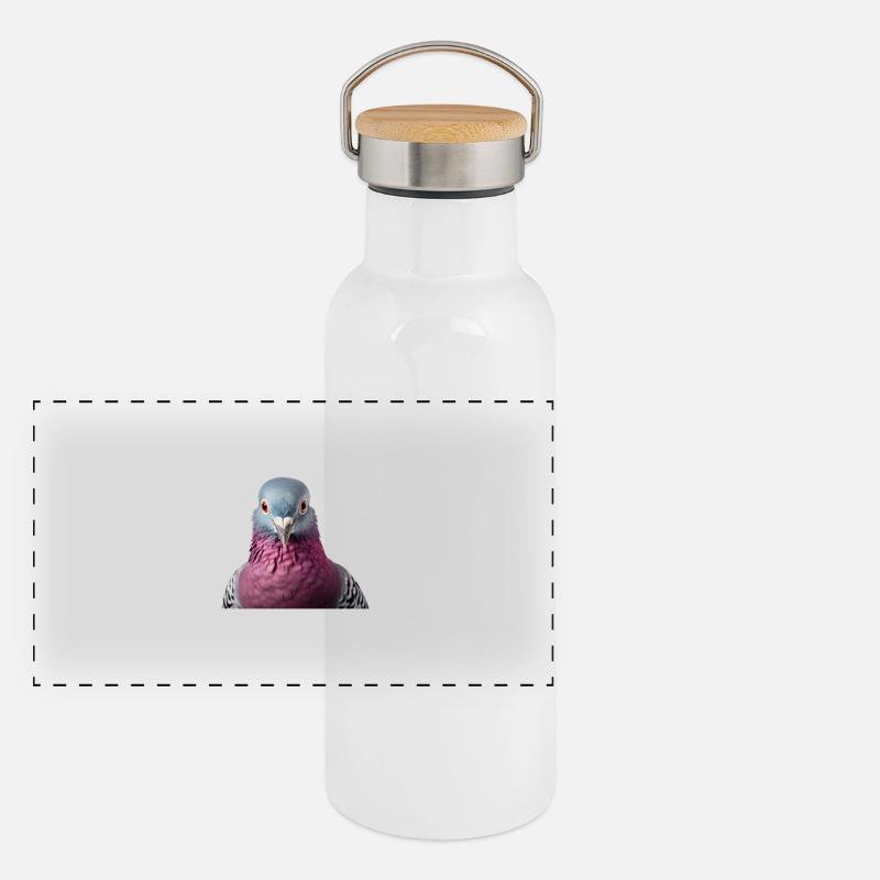 Panorama Thermosflasche mit Bambusdeckel