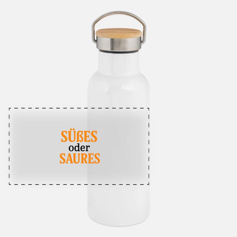 Halloween Theme Panoramic Thermal Bottle with Bamboo Lid