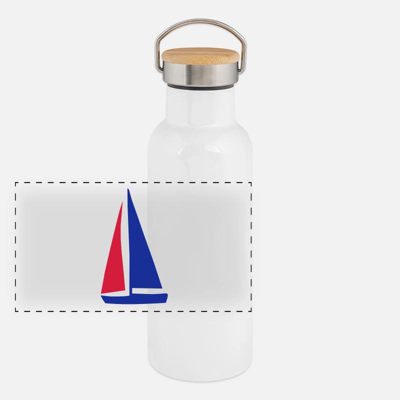 sailboat Panoramic Thermal Bottle with Bamboo Lid