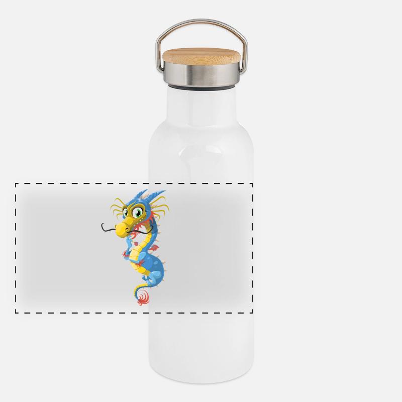 Panorama Thermosflasche mit Bambusdeckel