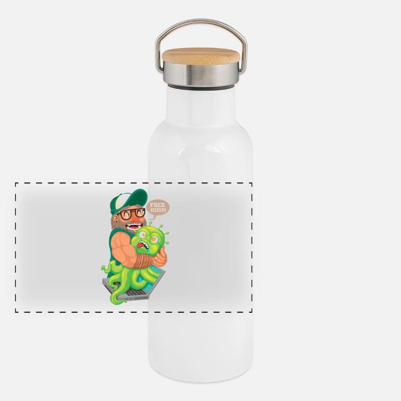 Câlins gratuits Gourde isotherme avec bouchon en bambou