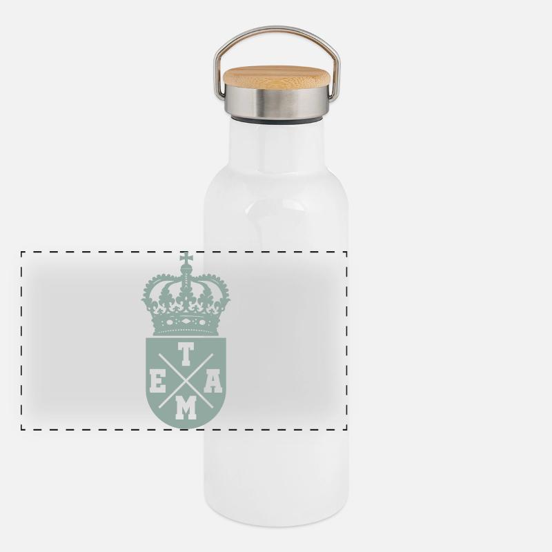 Team Crest Panoramic Thermal Bottle with Bamboo Lid