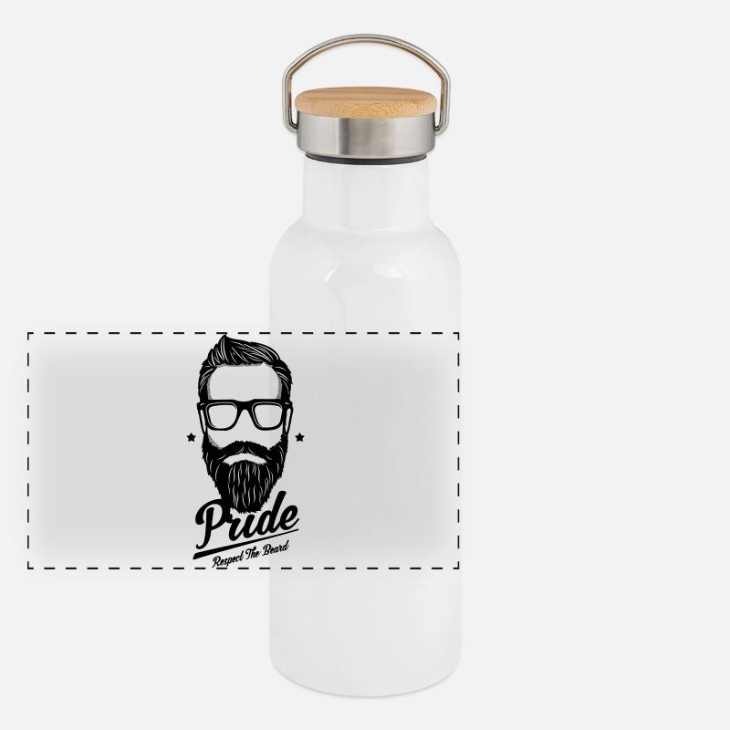 Bart - Respecter la barbe Gourde isotherme avec bouchon en bambou