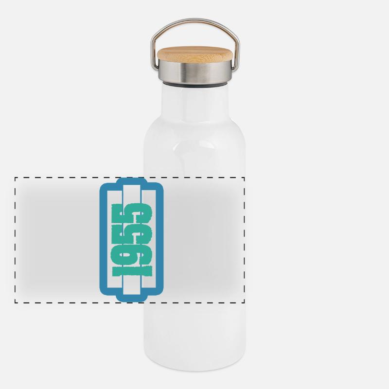Panorama Thermosflasche mit Bambusdeckel